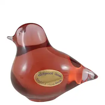 (image for) MARKED Wedgwood Pink Glass Fledgling Sculpture RSW429