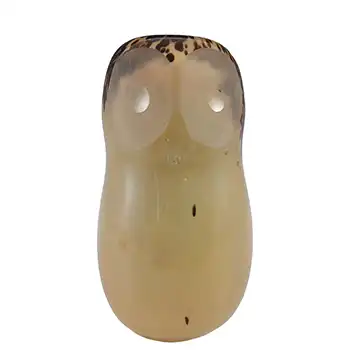 (image for) MARKED Wedgwood Speckled Glass Owl Paperweight RSW140