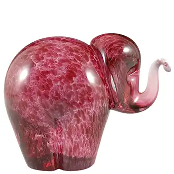 (image for) MARKED Wedgwood Speckled Pink Glass Elephant Sculpture RSW405