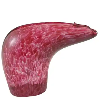 (image for) Wedgwood Speckled Pink Glass Polar Bear Sculpture RSW267