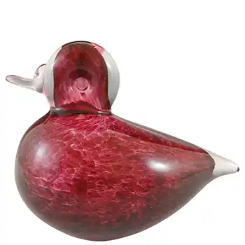 (image for) MARKED Wedgwood Speckled Pink Glass Duckling Sculpture RSW425