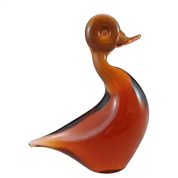 (image for) Wedgwood Topaz / Amber Glass Duck Sculpture RSW232