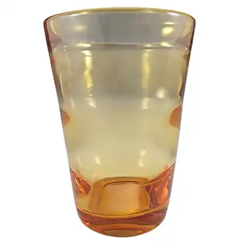 (image for) Whitefriars #9094 William Wilson Golden Amber Glass Optic Vase