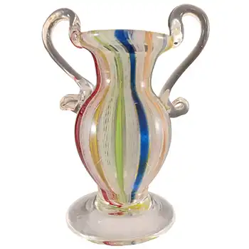 (image for) Murano / Venetian Zanfirico & Aventurine Glass Miniature Vase