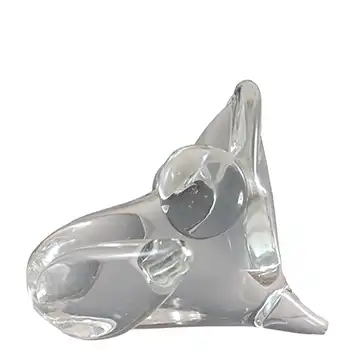 (image for) Zanetti Murano / Venetian Clear Vintage Glass Frog Sculpture