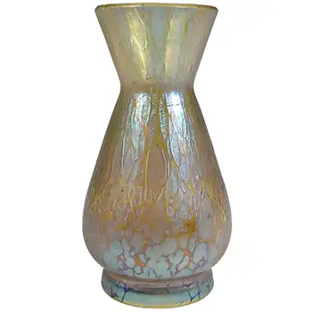 Loetz / Lötz Art Nouveau Golden Glass Candia Papillon Vase (image for) Loetz / Lötz Art Nouveau Golden Glass Candia Papillon Vase