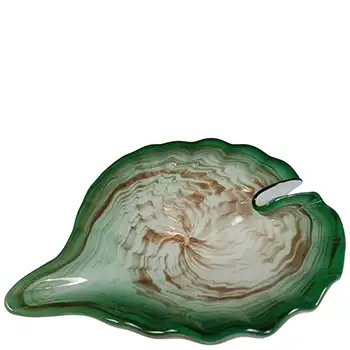 Vetro Artistico Veneziano Murano Green Glass & Copper Aventurine Bowl (image for) Vetro Artistico Veneziano Murano Green Glass & Copper Aventurine Bowl