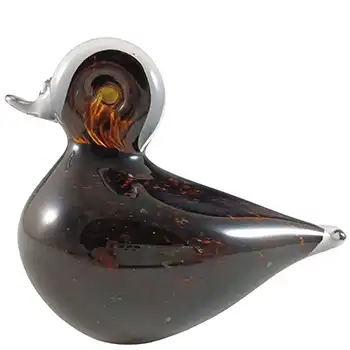 MARKED Wedgwood Speckled Brown Glass Duckling RSW425 (image for) MARKED Wedgwood Speckled Brown Glass Duckling RSW425