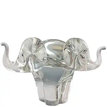 RARE Wedgwood Glass Three Headed Elephant Ring Stand RSW900 (image for) RARE Wedgwood Glass Three Headed Elephant Ring Stand RSW900