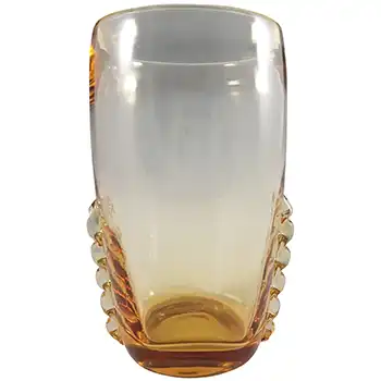 (image for) Whitefriars #9359 1950's Golden Amber Glass Vintage Vase