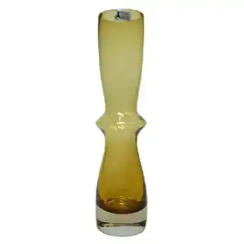 Aseda 60's Swedish Amber Cased Glass Vase Labelled