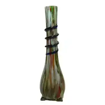 Czech / Bohemian 1930's Spatter/Splatter Glass Vase