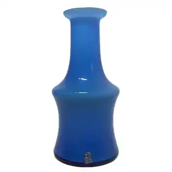 Alsterfors #AV281/20 Swedish Blue Cased Glass Vase - Labelled