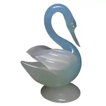 Archimede Seguso Alabastro Murano Glass Swan Sculpture