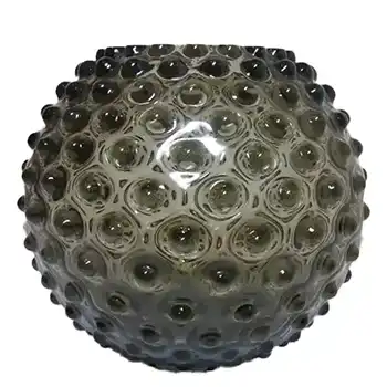 Borske Sklo 1950's Smoky Glass Spherical 'Bobble' Vase