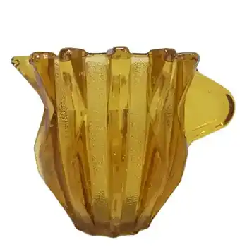 Stölzle Czech Art Deco 1930s Amber Glass Jug/Creamer