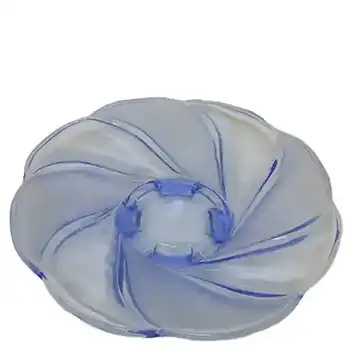 Walther Art Deco Blue Glass 'Primus' Centerpiece Bowl