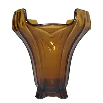 Sowerby #C2631 Art Deco 1930's Amber Glass Posy Vase