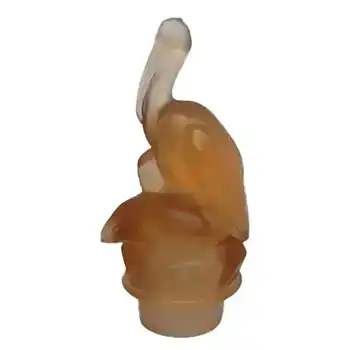Walther & Söhne Art Deco Pink Glass Pelican Figurine