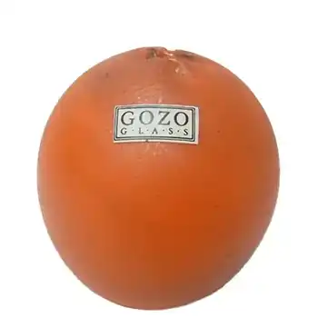 Gozo Maltese Glass Orange Fruit Paperweight - Labelled