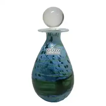 Gozo Glass 'Seaweed' Perfume Bottle - Signed + Labelled