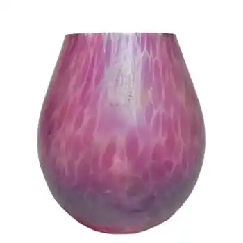 Beautiful Heron Glass Pink Iridescent Vase