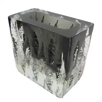 Ingrid/Ingridglas 1970's Smoke Glass Vase 3080 - Signed