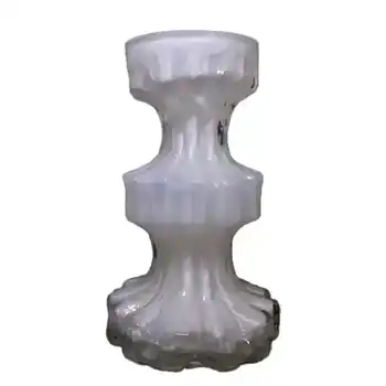 Ingrid/Ingridglas 1970's White Glass Bark Textured Vase