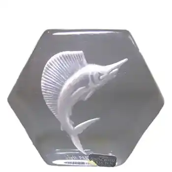 Kosta Boda Glass Fish Paperweight - Signed + Labelled