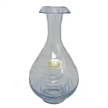 Lindshammar 60s Swedish Blue Glass Vase by Gunnar Ander