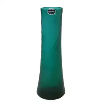 Magnor Scandinavian 70's Green Glass Vase - Labelled