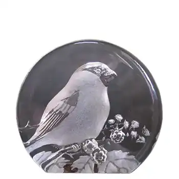 Mats Jonasson / Royal Krona #99154 Glass Bird Sculpture - Signed
