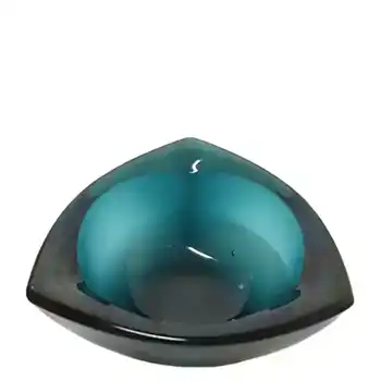Nuutajarvi Notsjo Turquoise Glass 'Häränsilmä' Bowl by Kaj Franck