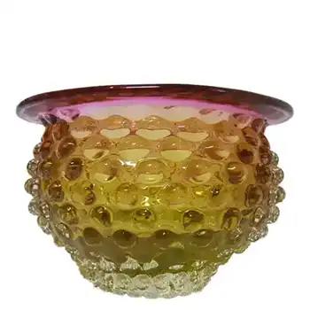 Prachen Czech Amber Glass Bowl - Frantisek Koudelka