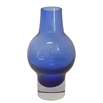 Riihimaki #1371 Riihimaen Lasi Oy Blue Glass Vase