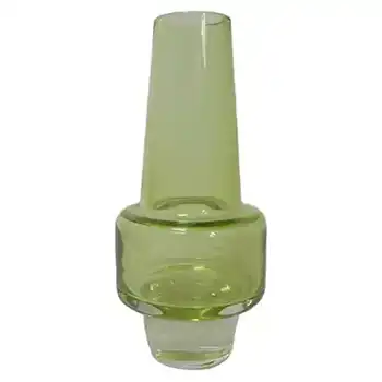 Sea Glasbruk 1960's Swedish Green Glass Studio Vase
