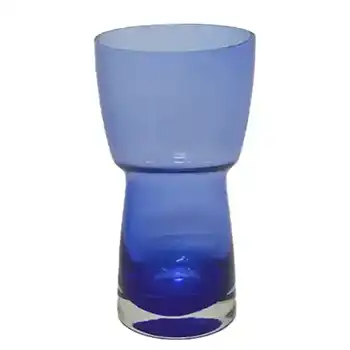 Riihimaki / Riihimaen Lasi Oy Finnish Blue Glass Vase