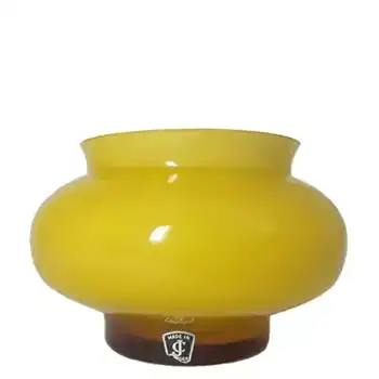 JC 1970's Swedish/Scandinavian Amber Cased Glass Vase