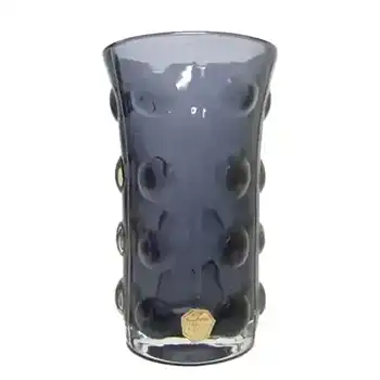 Sea Glasbruk/Kosta Swedish Purple Glass Vase - Labelled