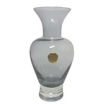 Sea Glasbruk 1970s Swedish Smoky Glass Vase - Labelled