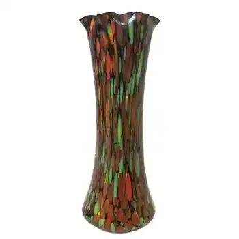 1930's Czech Multicoloured Spatter/Splatter Glass Vase