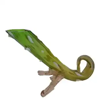 Franz Welz Bohemian Victorian Green, Pink & Opalescent White Glass Thorn Vase