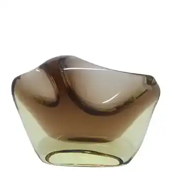 Zelezny Brod Sklo (ZBS) Czech Amber Glass Vase