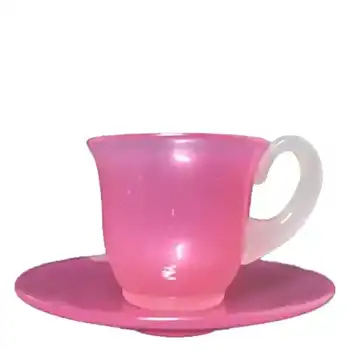 Stevens + Williams Stourbridge Alabaster Glass Cup + Saucer