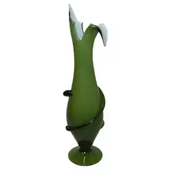 Cristalleria Fratelli Betti/Alrose Italian Empoli Glass Vase