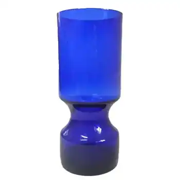 Alsterfors #AV229/16 Scandinavian Blue Glass 6.5" Vase