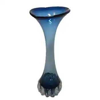 Aseda Swedish Blue Glass Jack In The Pulpit Vase - 5/45