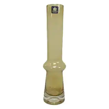 Aseda Swedish Amber Glass Vase by Bo Borgstrom Labelled