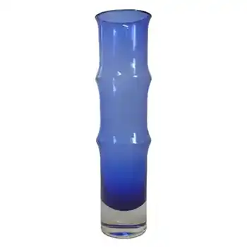 Aseda Swedish Blue Glass Vase by Bo Borgstrom #B5/81