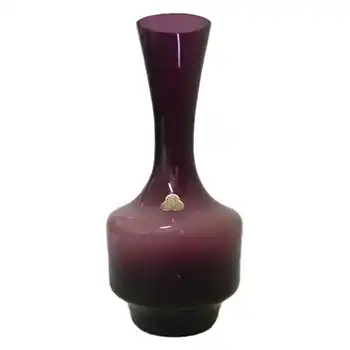 Stölzle Oberglas Austrian Purple Glass Vase - Labelled
